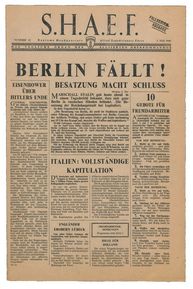 Deutsche Fassung des S.H.A.E.F. Flugblatts vom 3. Mai 1945